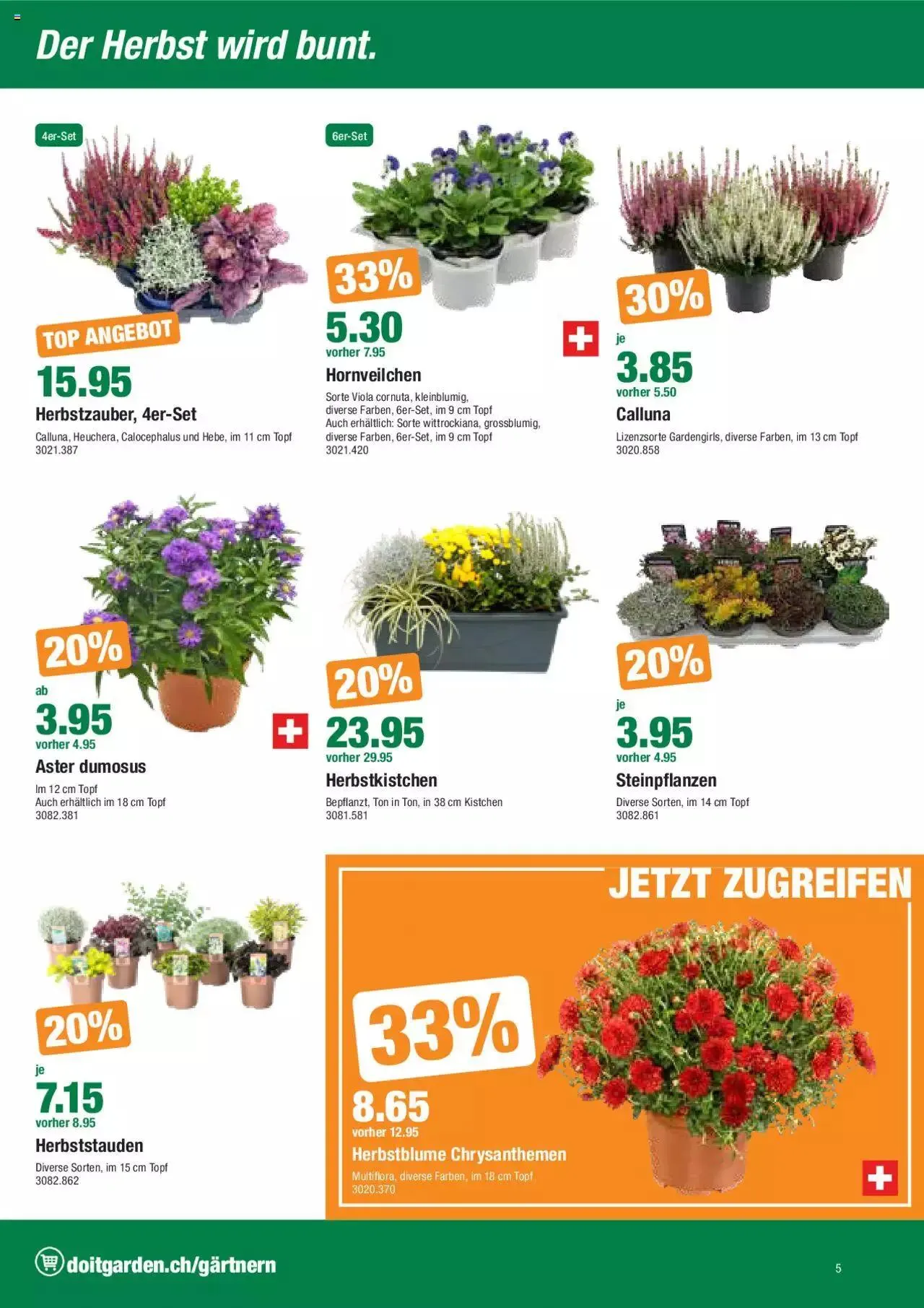 DO IT+GARDEN MIGROS Aktionen von 26. September bis 9. Oktober 2023 - Prospekt seite  5