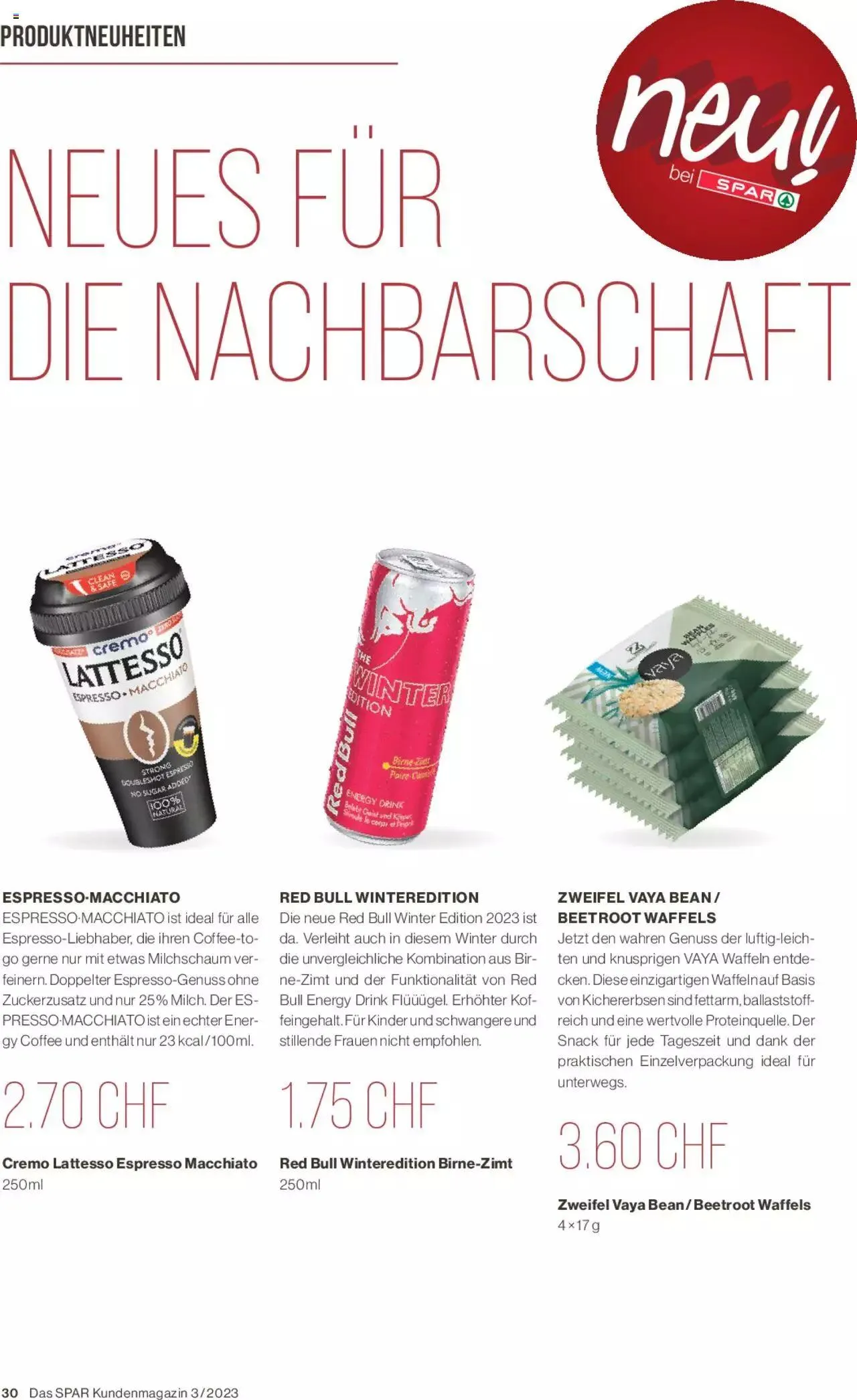 SPAR Kundenmagazin von 22. September bis 31. Dezember 2023 - Prospekt seite 30