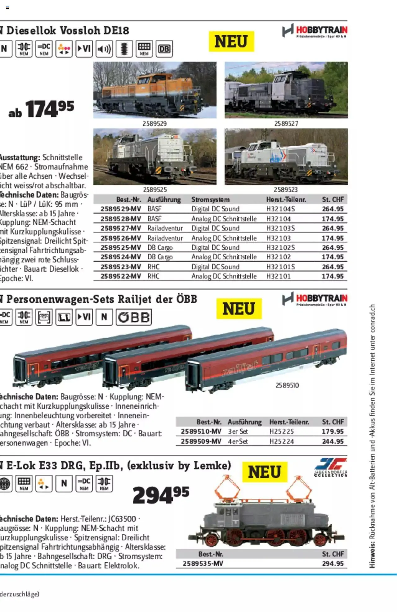 Conrad - Modellbahn Katalog 2022/23 von 5. September bis 31. Dezember 2023 - Prospekt seite  144