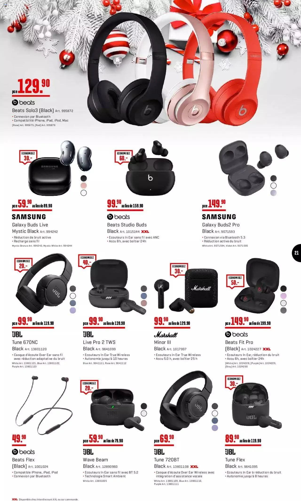 Interdiscount Aktionen FR von 4. Dezember bis 24. Dezember 2023 - Prospekt seite  21