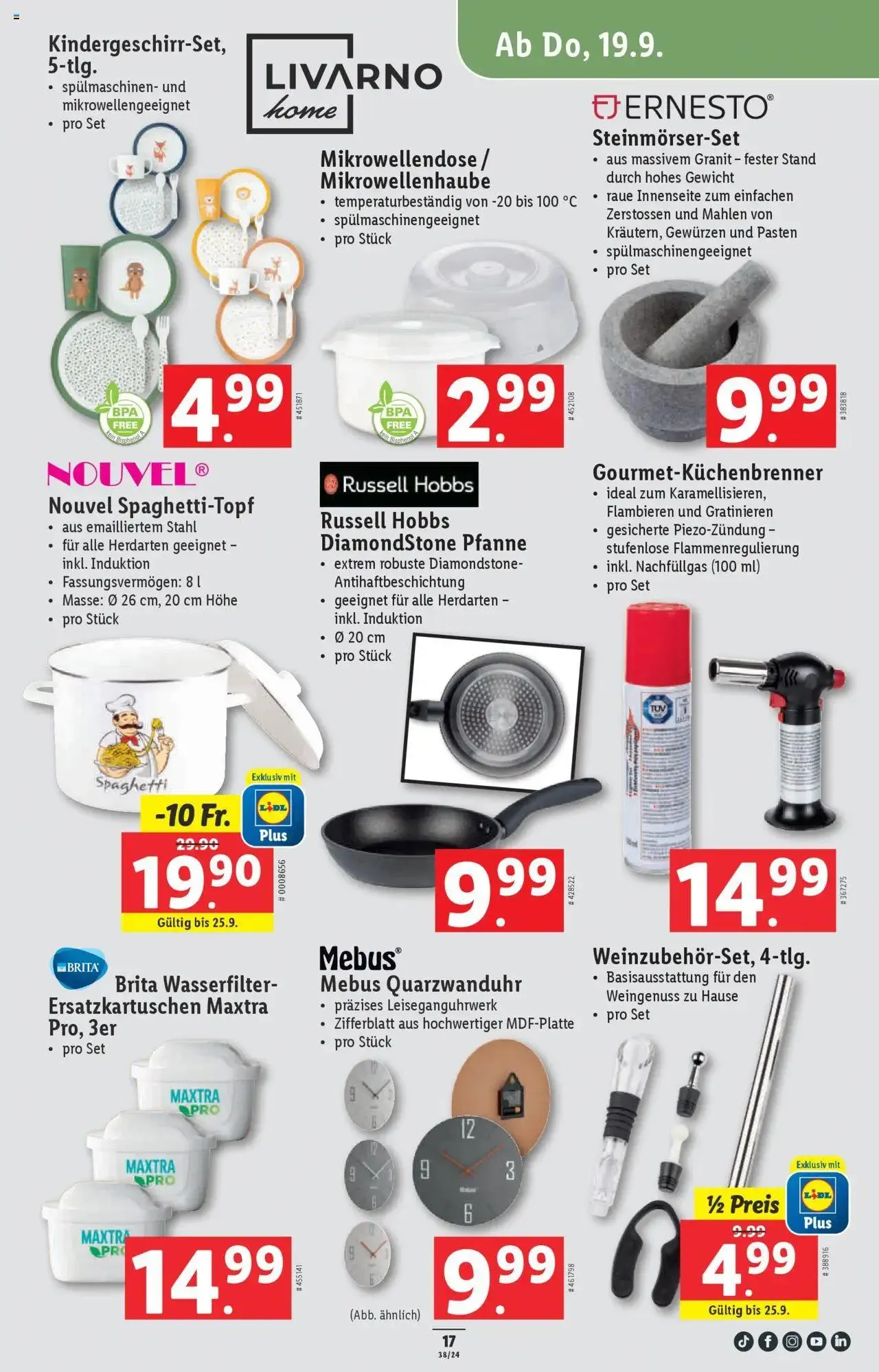 Lidl Aktionen von 19. September bis 25. September 2024 - Prospekt seite  17