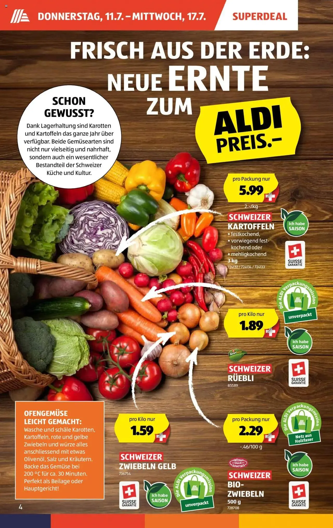 Aldi Aktionen von 11. Juli bis 17. Juli 2024 - Prospekt seite  4
