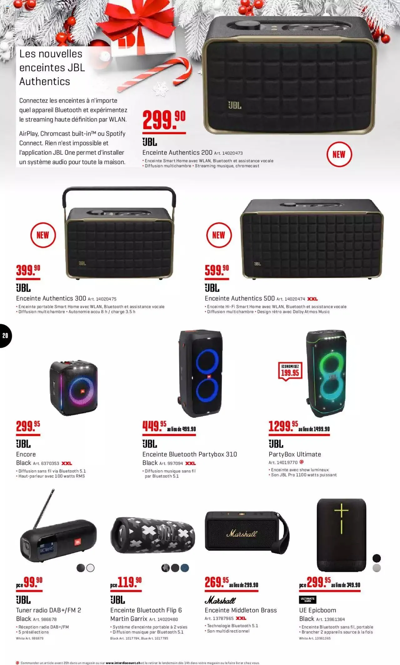 Interdiscount Aktionen FR von 4. Dezember bis 24. Dezember 2023 - Prospekt seite  20