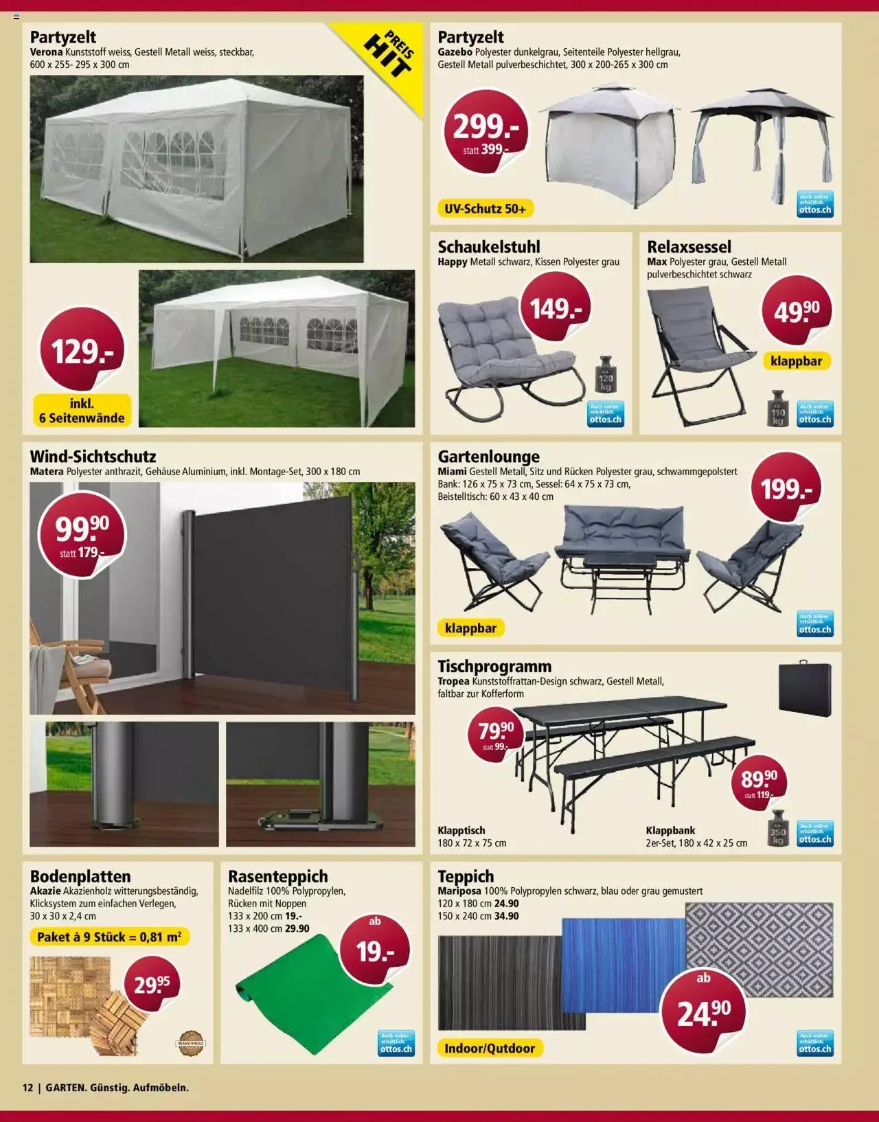 Otto's Gartenmöbel Spezial von 8. März bis 31. Dezember 2023 - Prospekt seite 12