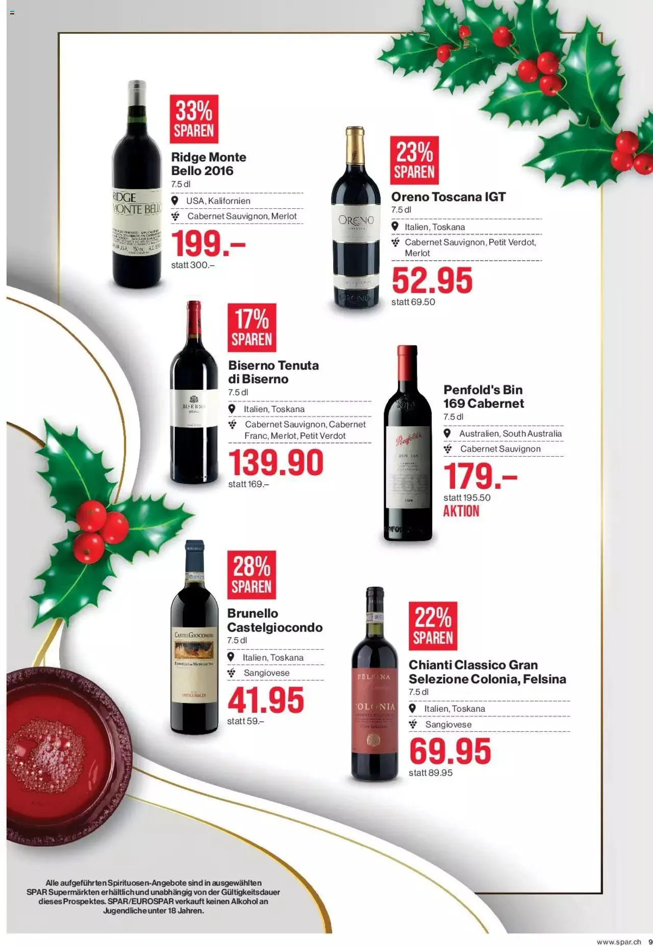 SPAR Aktionen von 7. Dezember bis 3. Januar 2024 - Prospekt seite  9