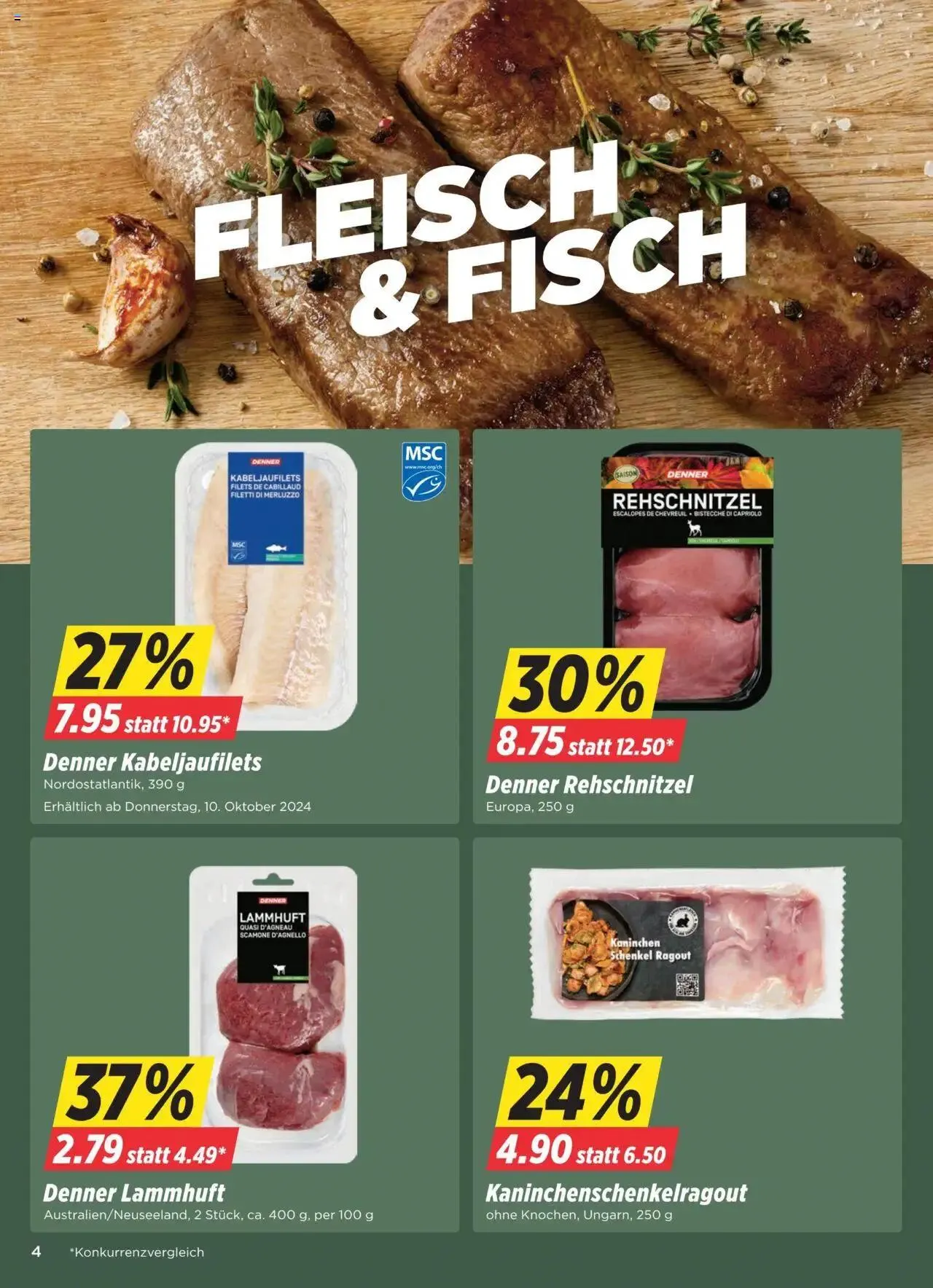 Denner Aktionen von 8. Oktober bis 14. Oktober 2024 - Prospekt seite  4