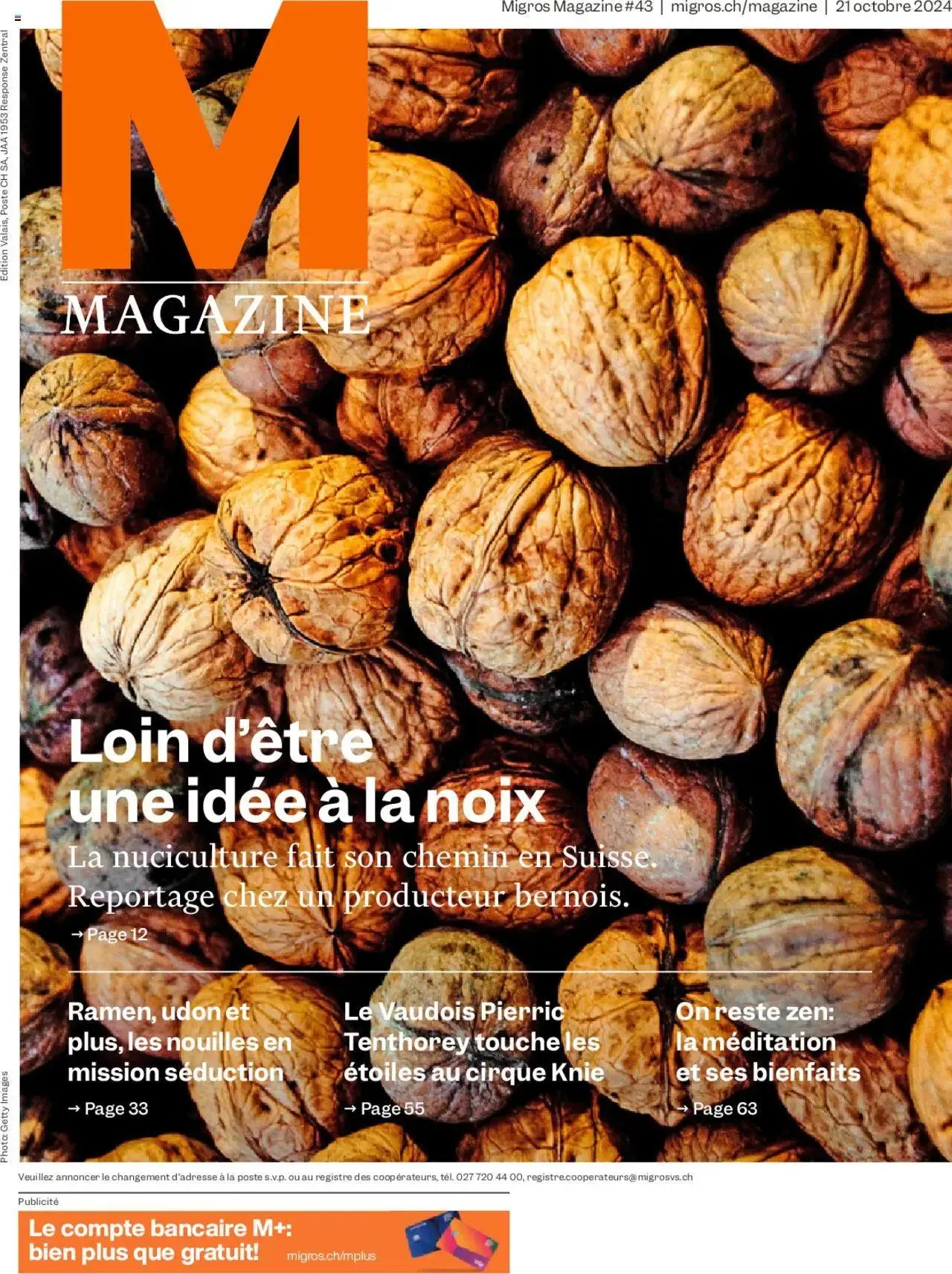 Migros Magazin FR von 21. Oktober bis 27. Oktober 2024 - Prospekt seite 1