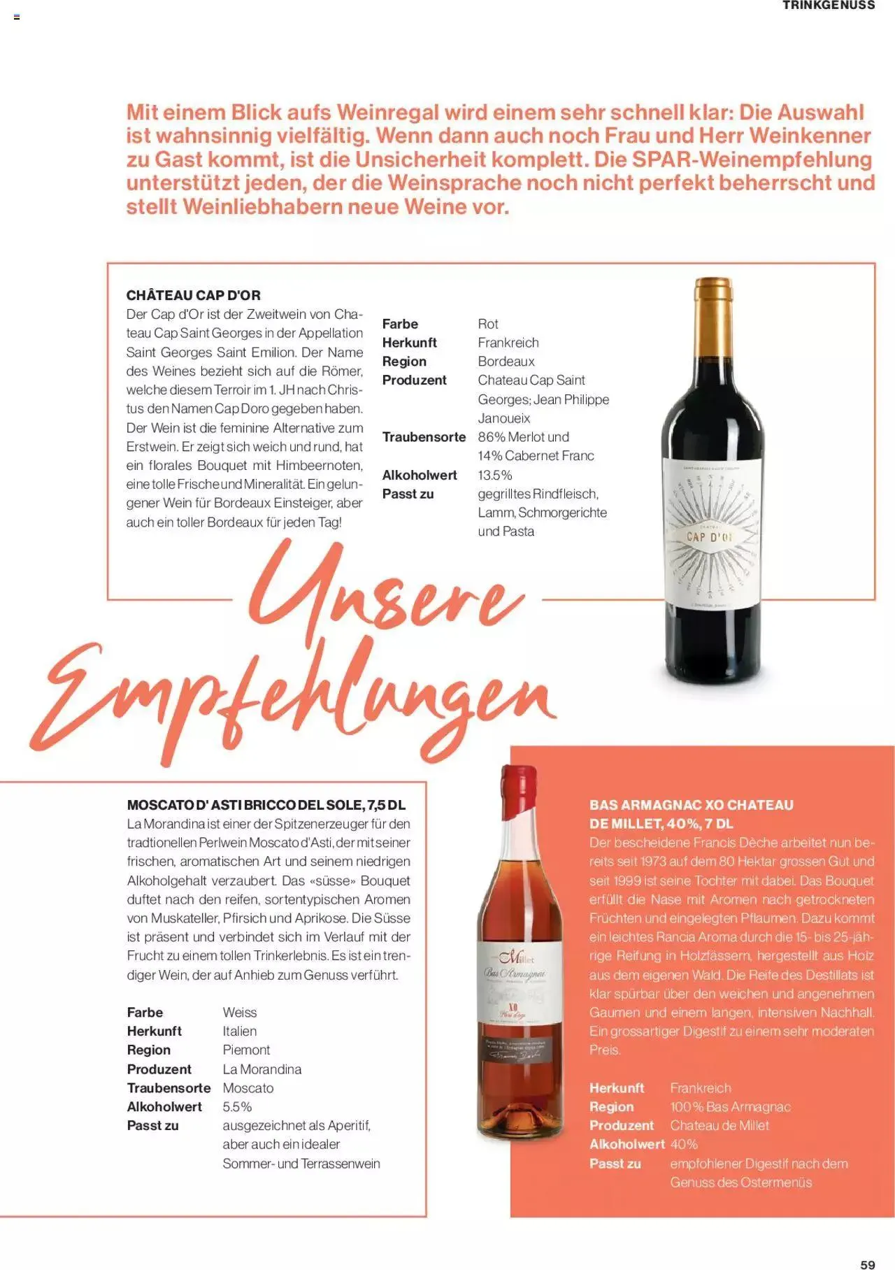 SPAR Kundenmagazin von 2. März bis 31. Dezember 2023 - Prospekt seite  59