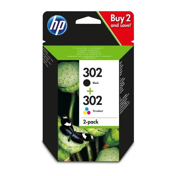 HP 302 (Gelb, Schwarz, Magenta, Cyan, 1 Stück)