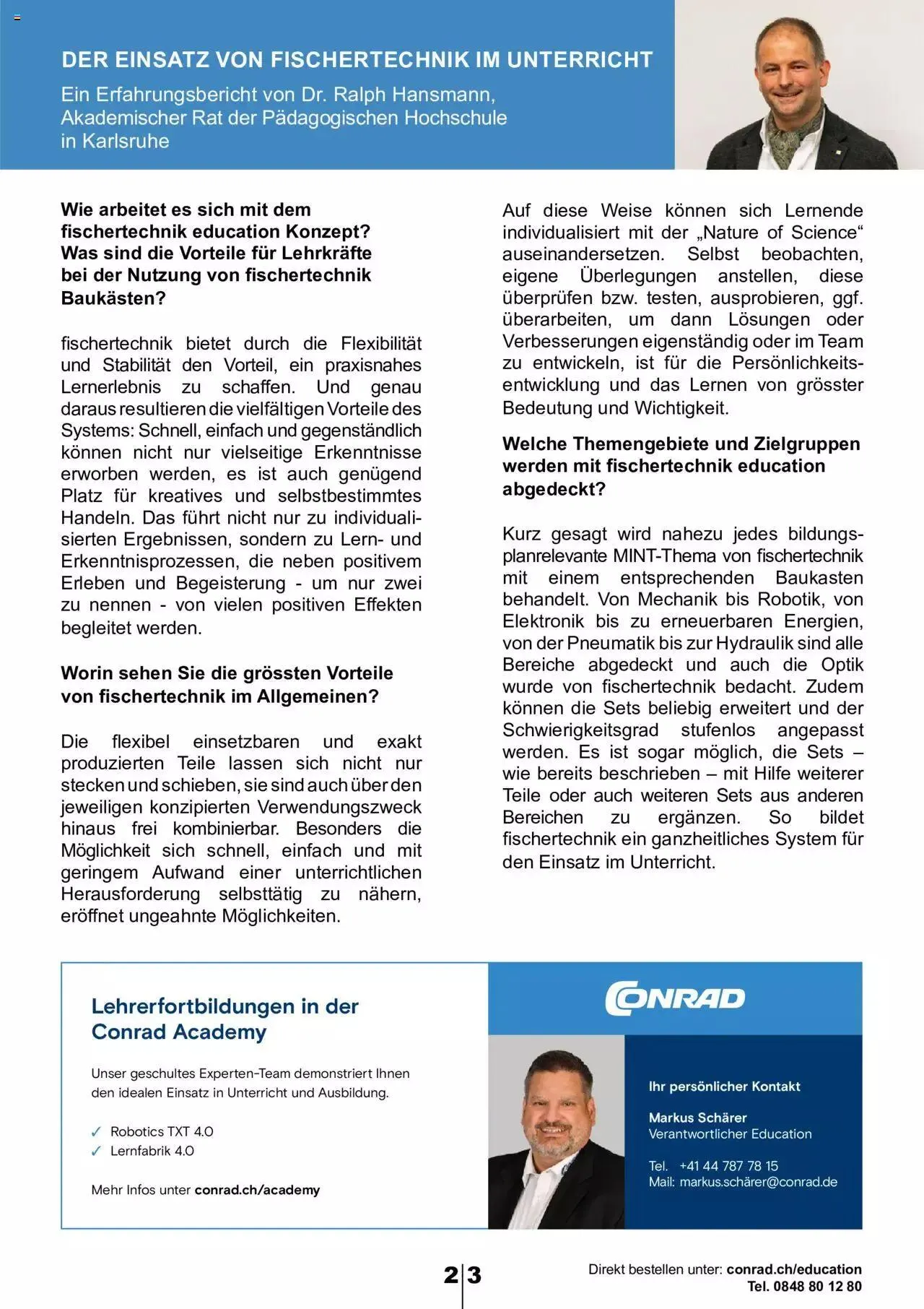Conrad Fischertechnik education von 14. März bis 31. Dezember 2023 - Prospekt seite  3