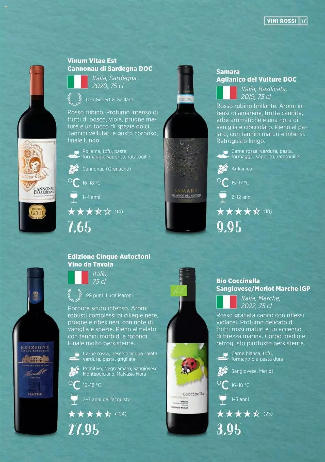 Denner Guida dei vini 2023 / 2024 IT von 11. September bis 31. Dezember 2023 - Prospekt seite  57