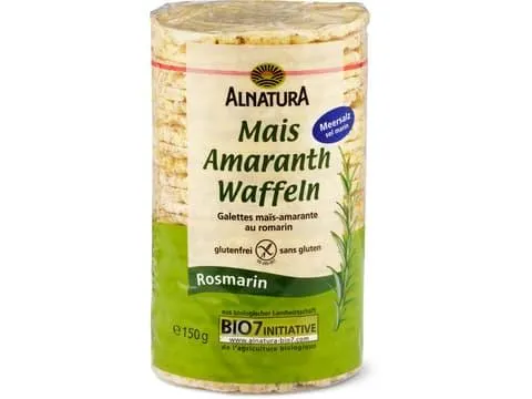 Alnatura · Mais Amaranth waffel · Rosmarin
