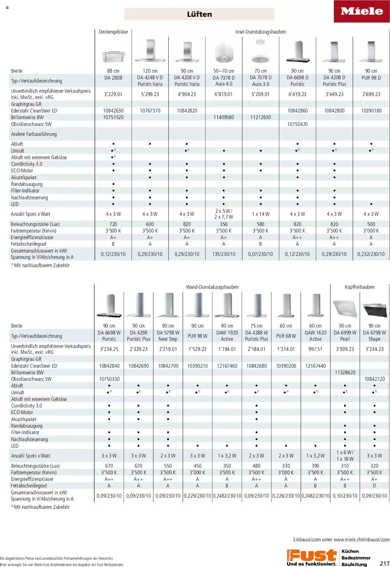 Fust - Küchenmagazin - Riesenauswahl von 22. Februar bis 31. Dezember 2023 - Prospekt seite 217