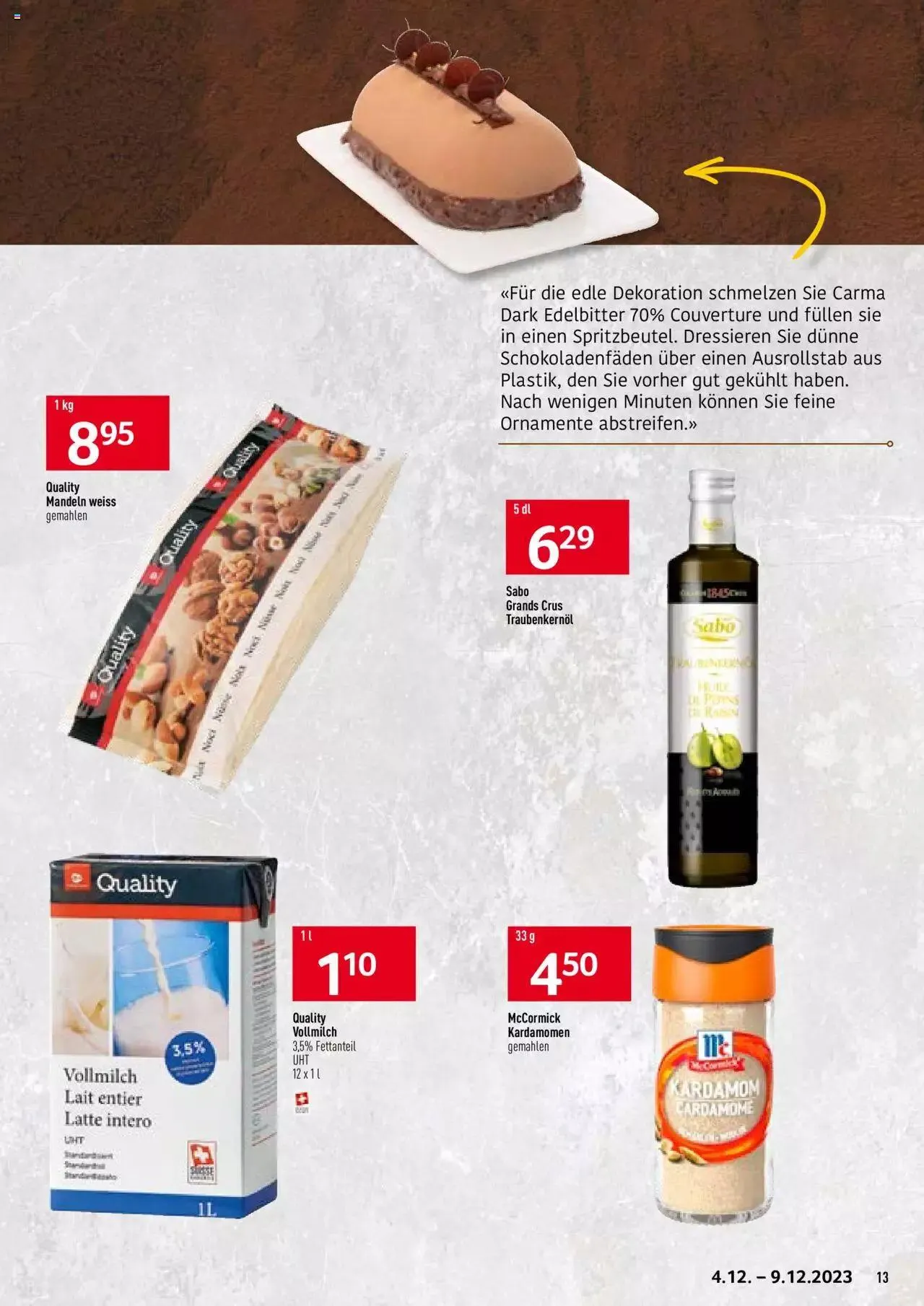 Prodega Aktionen Bäckerei von 4. Dezember bis 9. Dezember 2023 - Prospekt seite 13