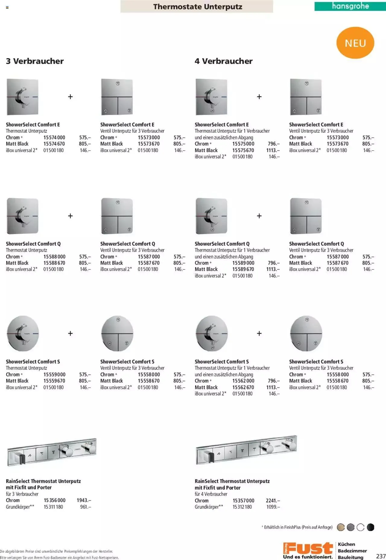 Fust Aktionen Badezimmermagazin von 17. April bis 31. Dezember 2024 - Prospekt seite  237