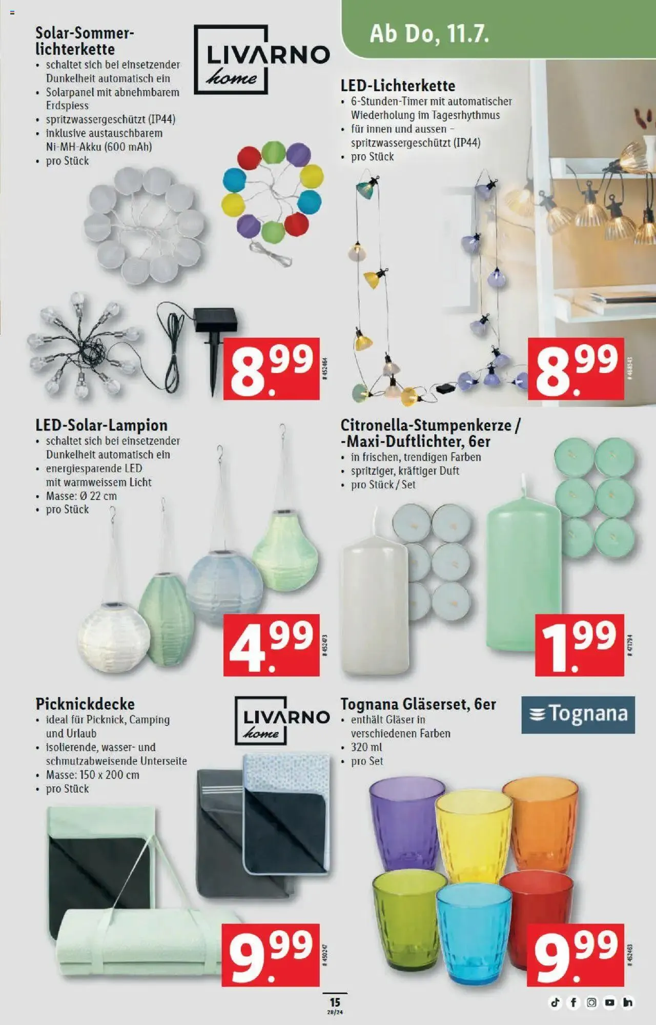 Lidl Aktionen von 11. Juli bis 17. Juli 2024 - Prospekt seite 15