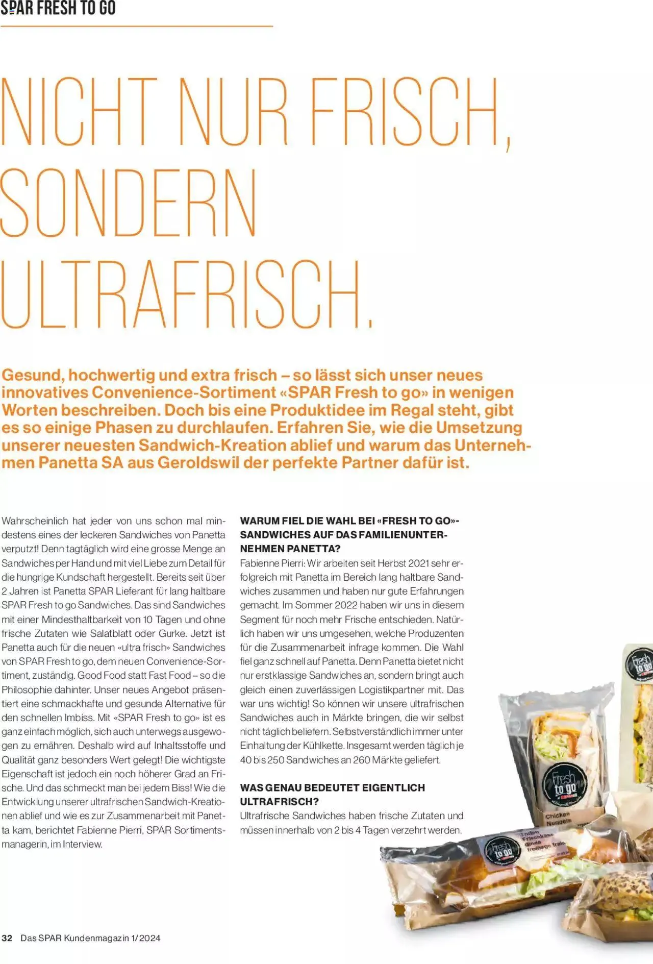 SPAR Kundenmagazin von 4. März bis 31. Dezember 2024 - Prospekt seite  32