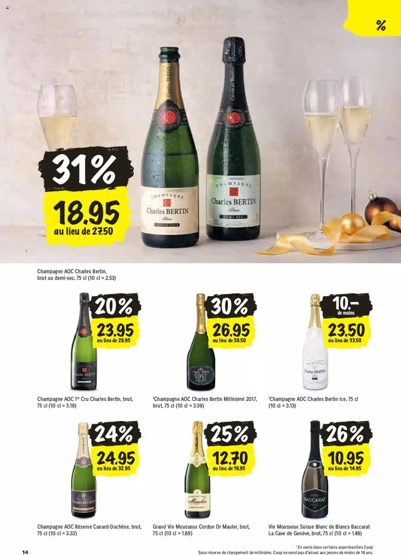 Coop - Les actions de la semaine von 5. Dezember bis 10. Dezember 2023 - Prospekt seite  14