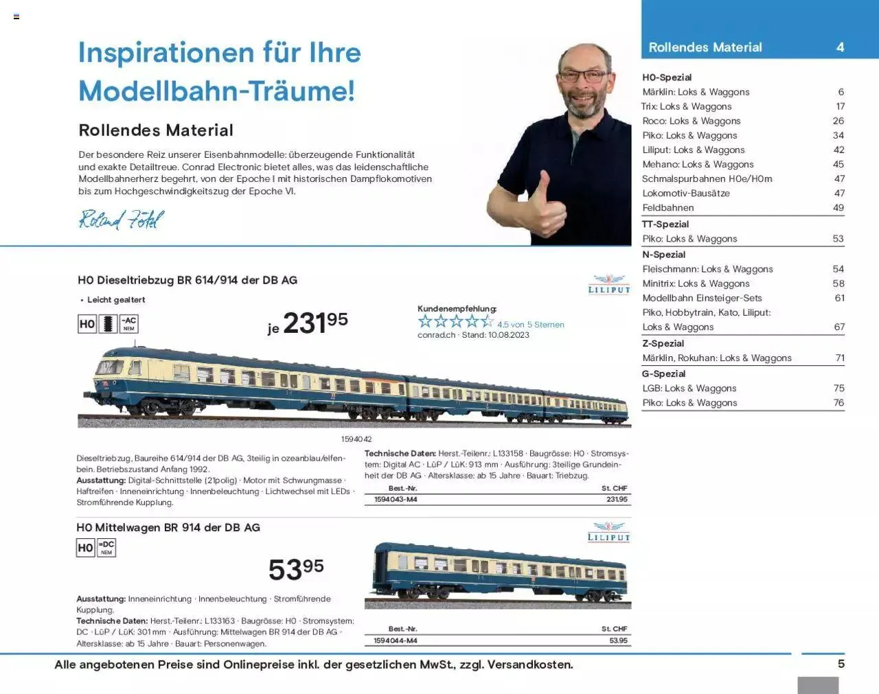 Conrad Modellbahn Katalog 2023/24 von 5. September bis 31. Dezember 2024 - Prospekt seite  7