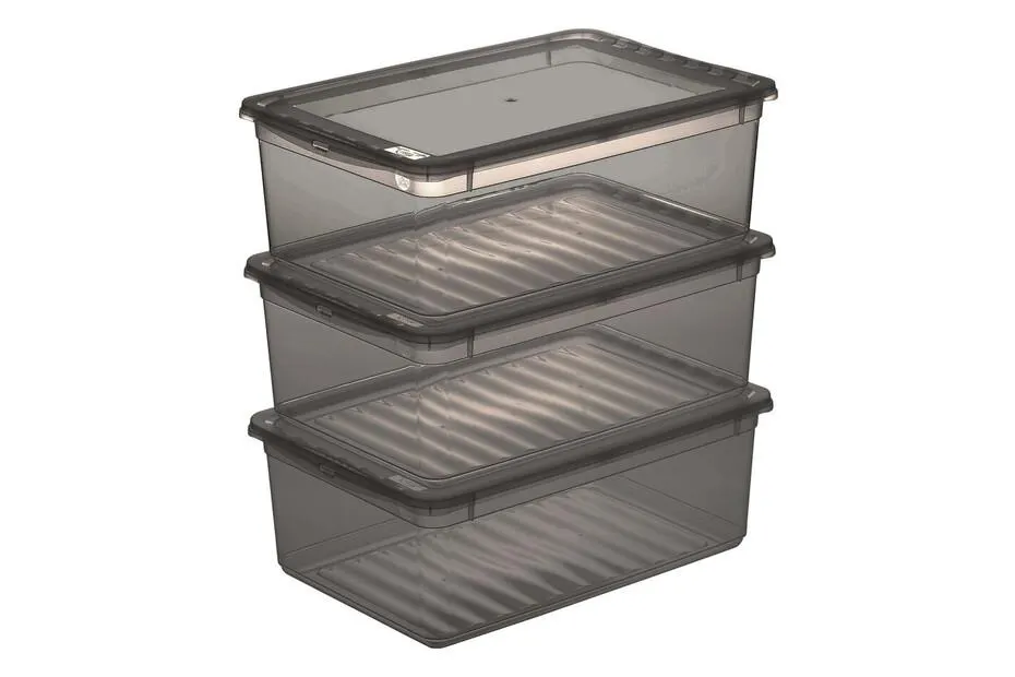 Keeeper Clearbox11l 3er Set grey