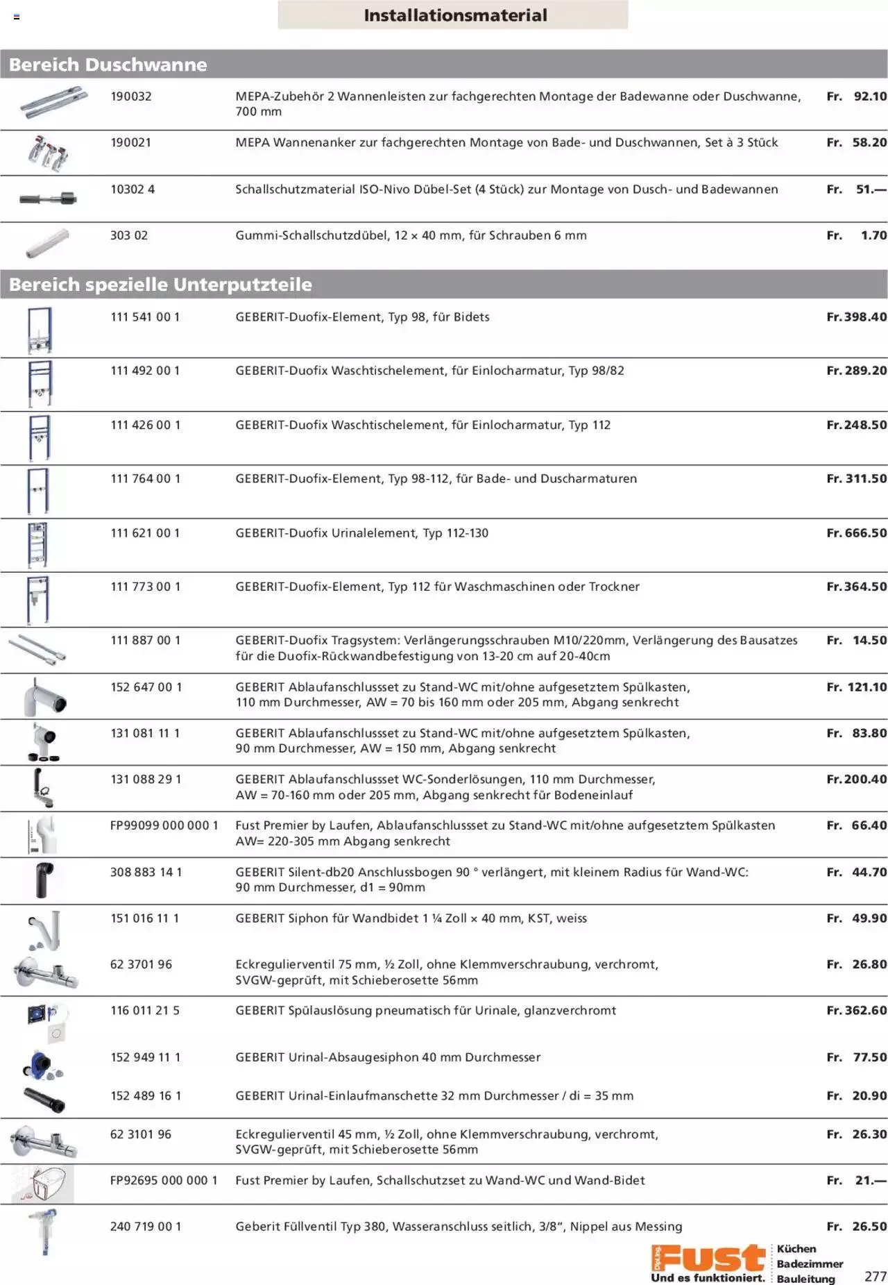 Fust Aktionen Badezimmermagazin von 17. April bis 31. Dezember 2024 - Prospekt seite 277