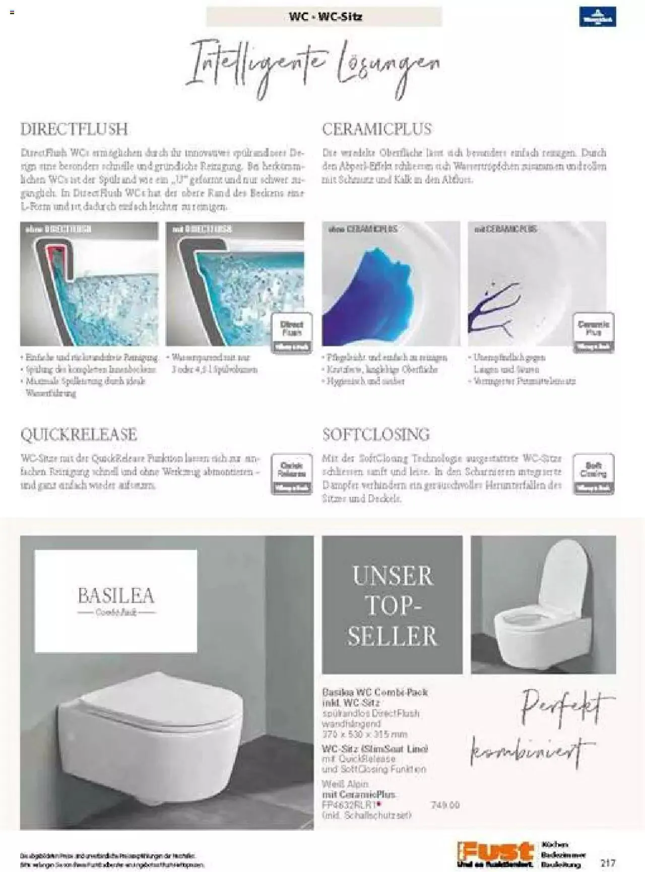 Fust Badezimmermagazin von 17. April bis 31. Dezember 2023 - Prospekt seite  217