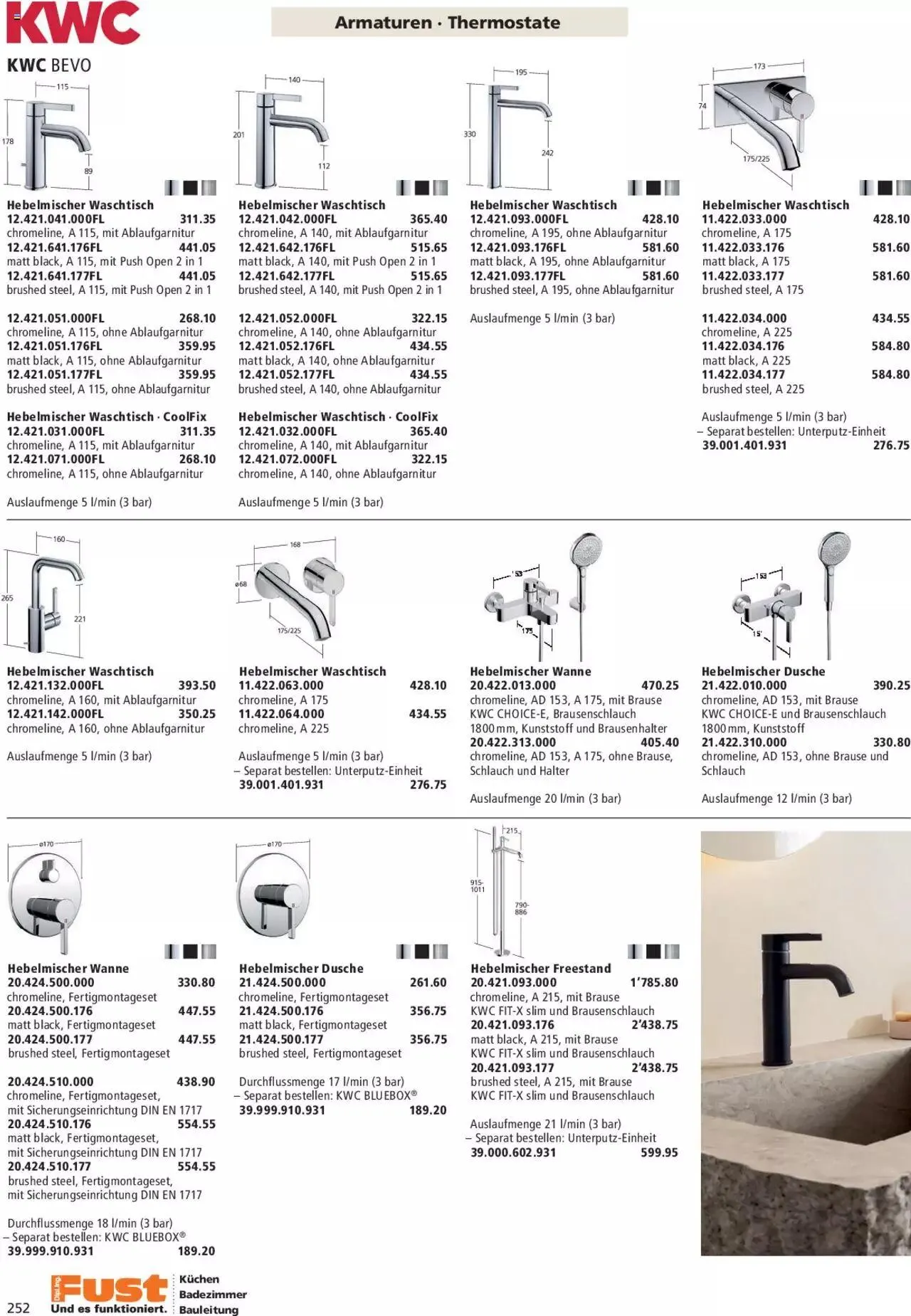 Fust Aktionen Badezimmermagazin von 17. April bis 31. Dezember 2024 - Prospekt seite  252