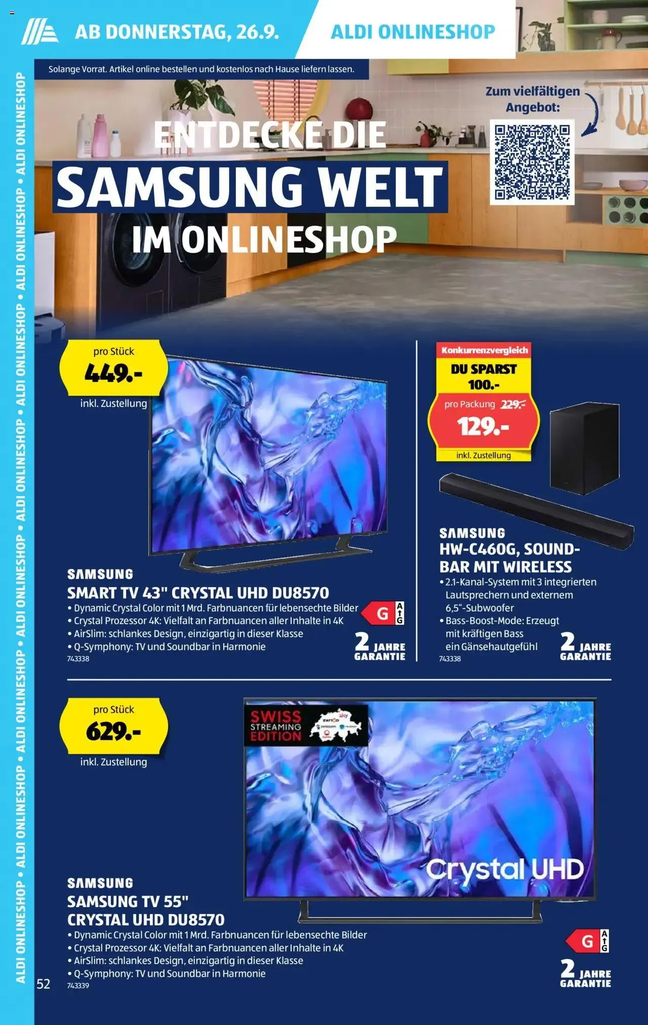 Aldi Aktionen von 26. September bis 2. Oktober 2024 - Prospekt seite 52