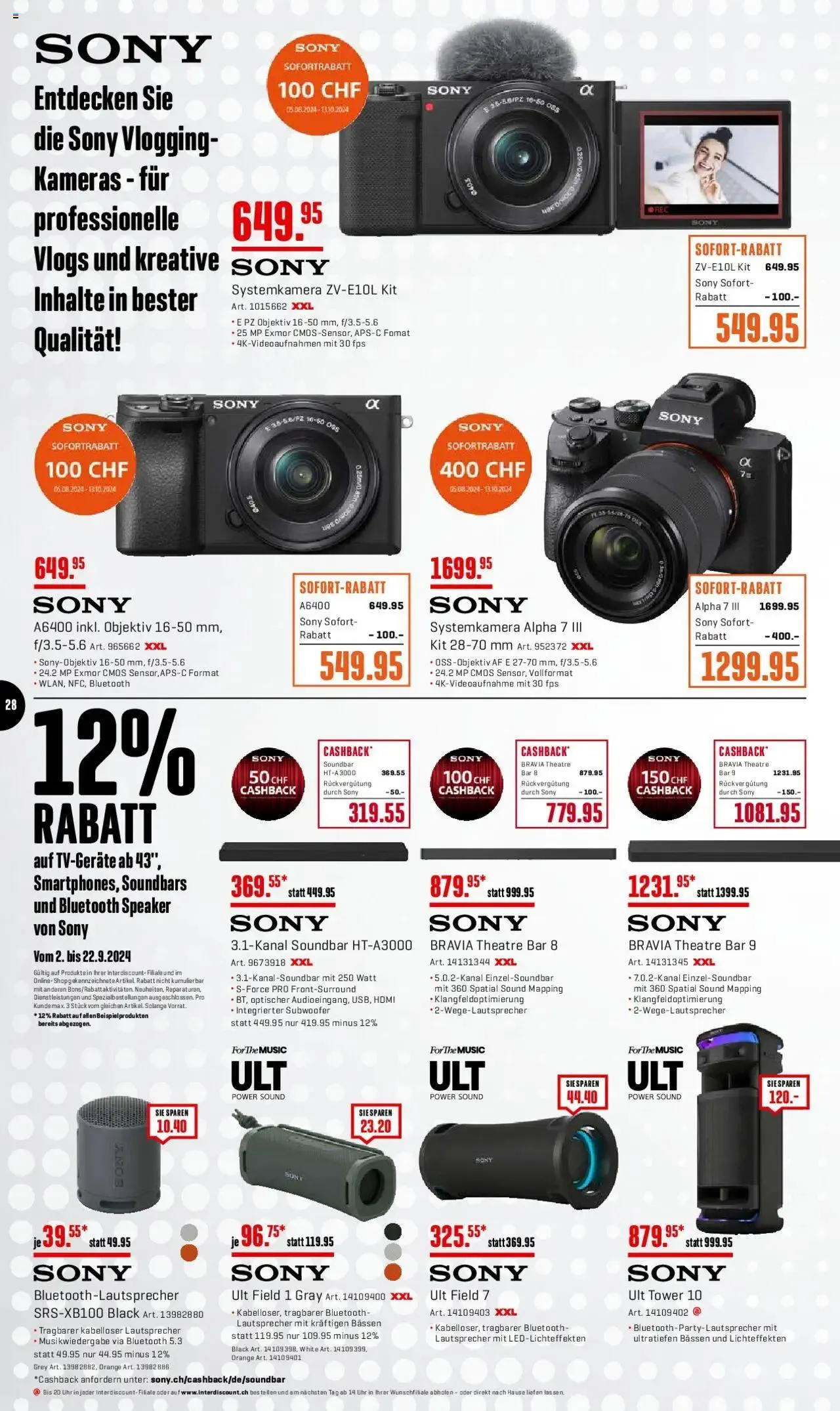 Interdiscount Mobile Prospekt von 9. September bis 22. September 2024 - Prospekt seite  28