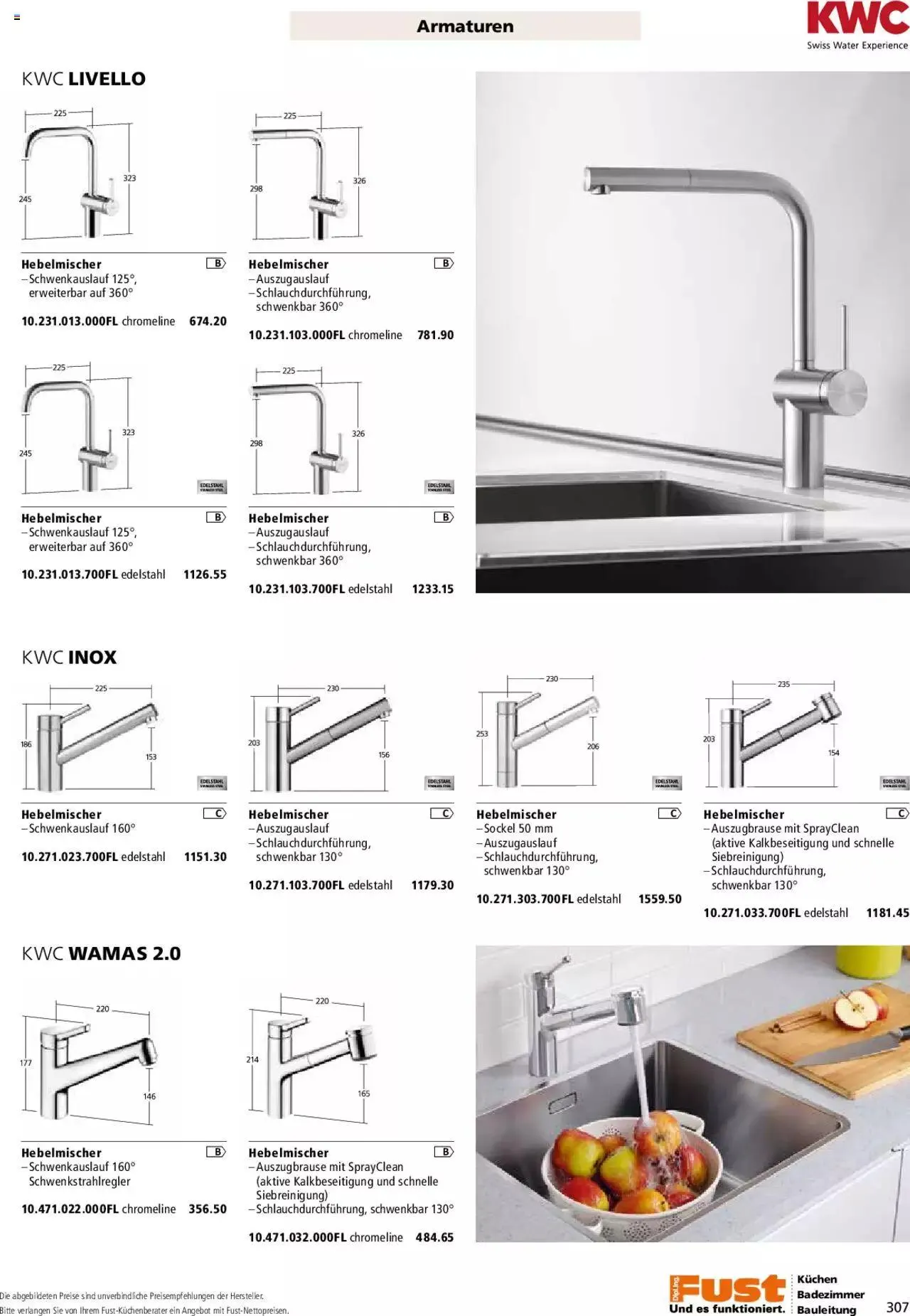 Fust - Küchenmagazin - Riesenauswahl von 22. Februar bis 31. Dezember 2023 - Prospekt seite 307