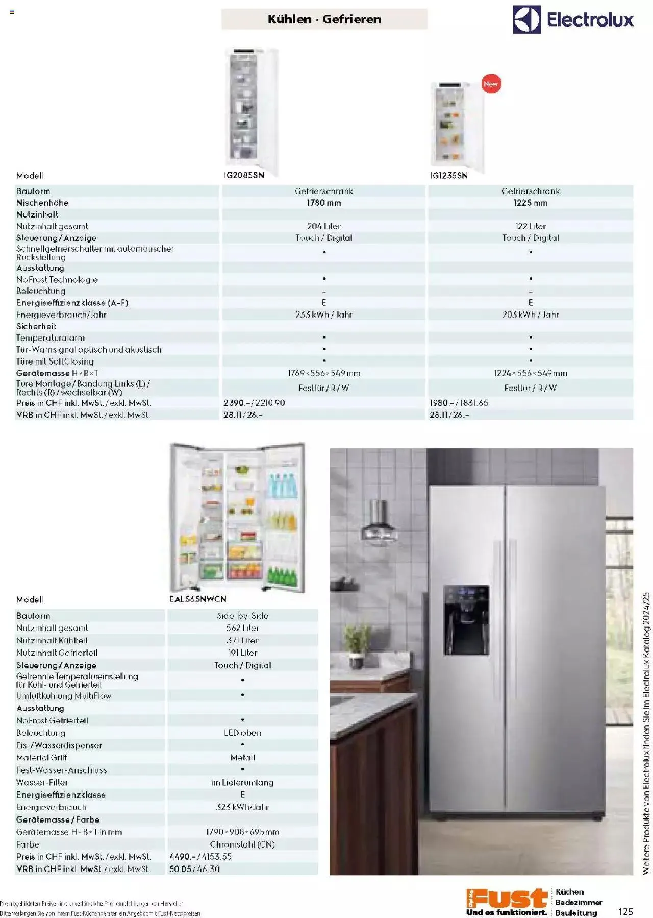 Fust Küchen- und Badezimmerprospekt von 4. März bis 31. Dezember 2024 - Prospekt seite 125