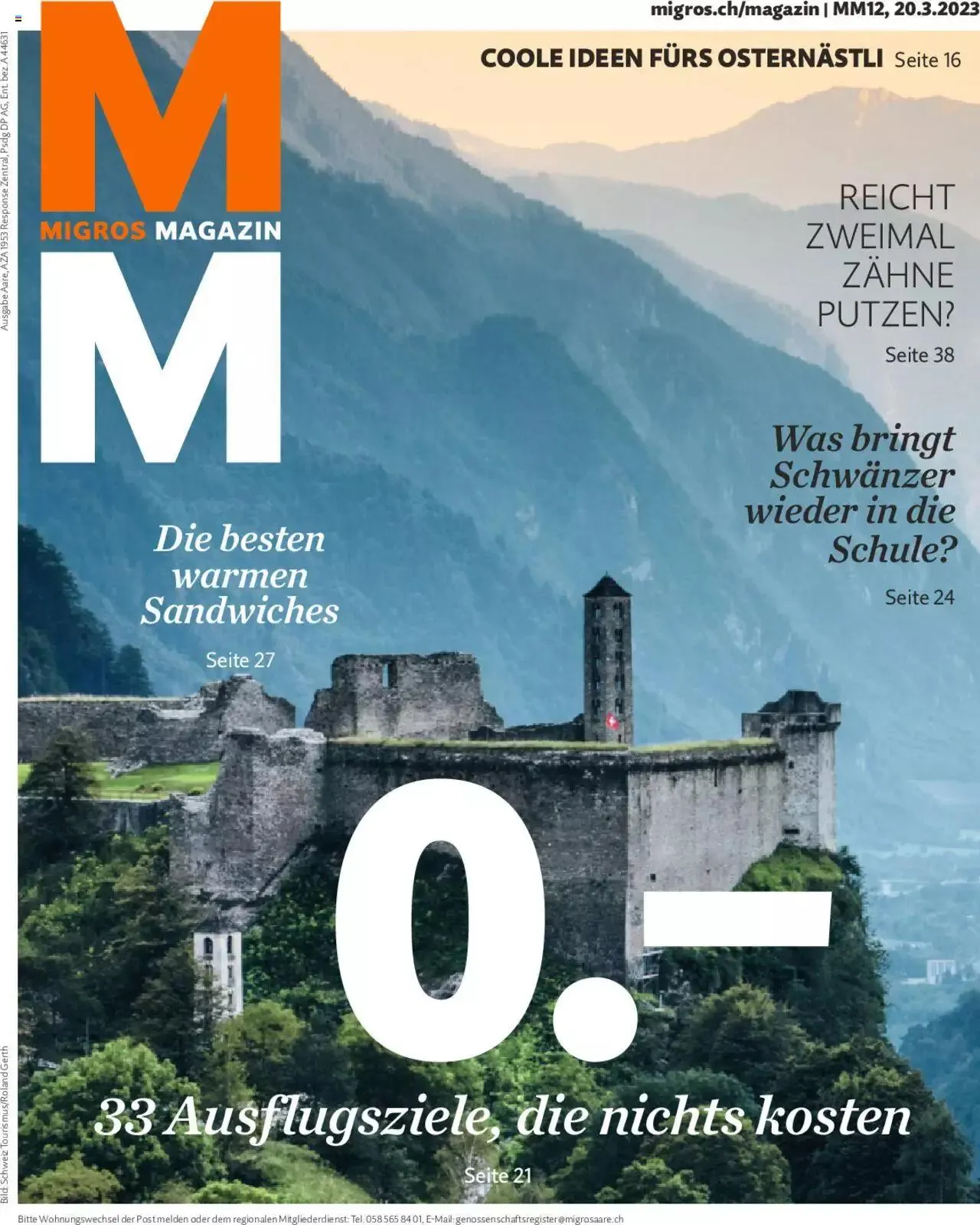 Migros - Magazin von 20. März bis 31. Dezember 2023 - Prospekt seite  1