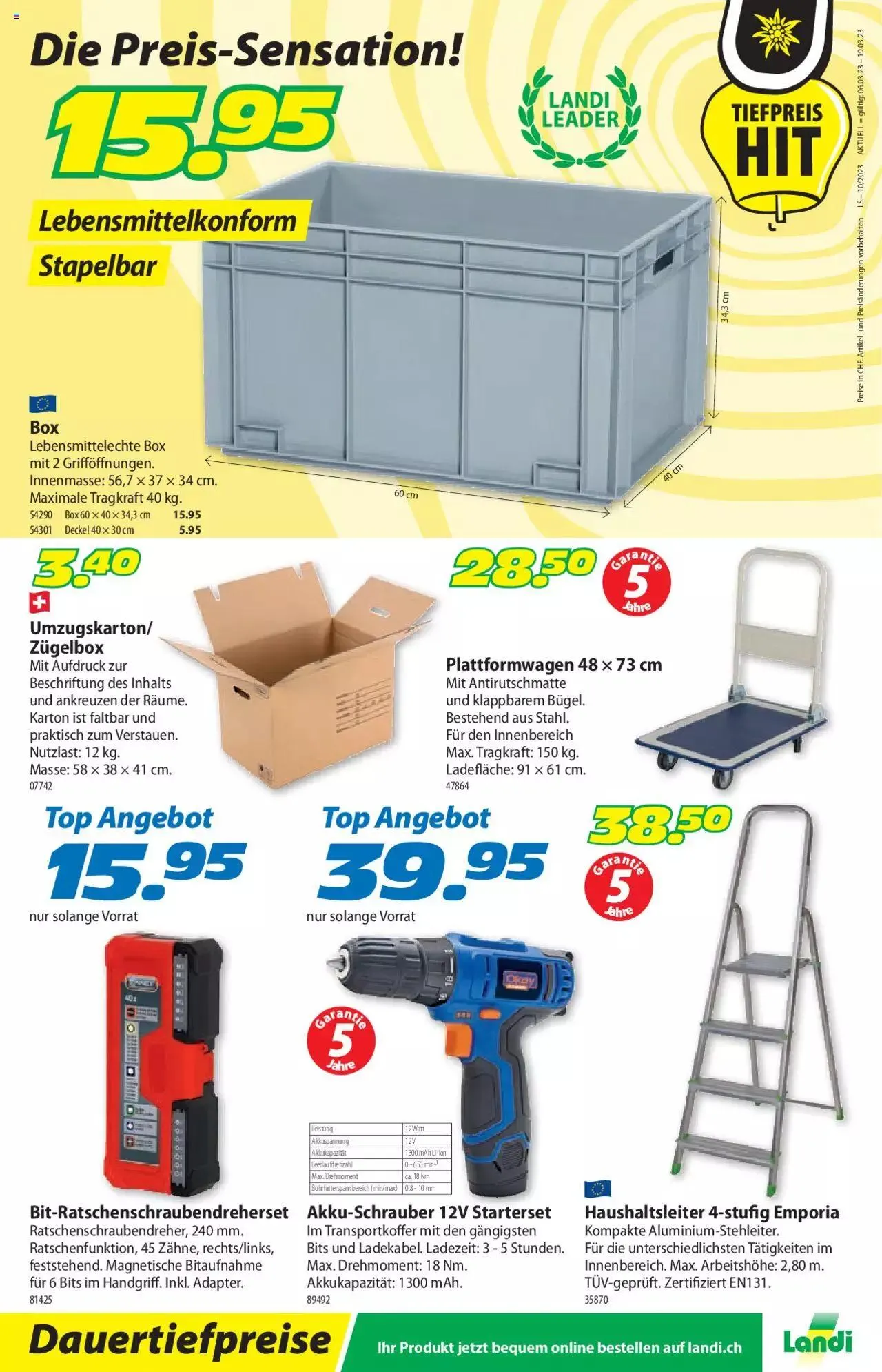 Landi Aktionen von 6. März bis 31. Dezember 2023 - Prospekt seite 12