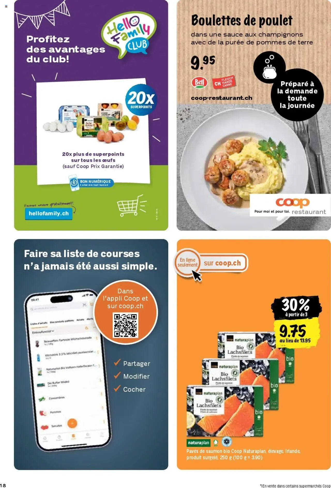 Coop - Les actions de la semaine von 1. Oktober bis 6. Oktober 2024 - Prospekt seite  18