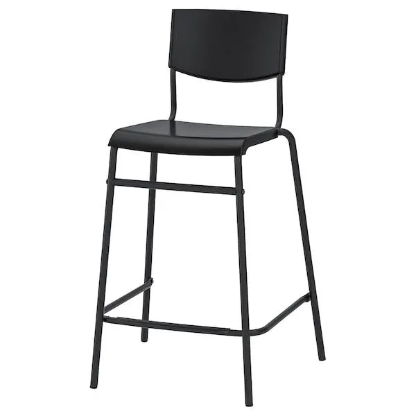 Barhocker, schwarz/schwarz,