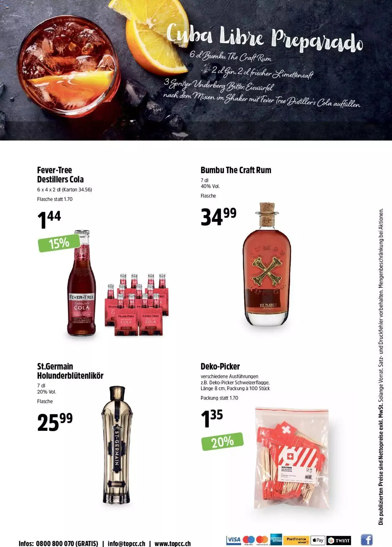TopCC Aktionen Cocktails von 11. September bis 31. Dezember 2023 - Prospekt seite  12