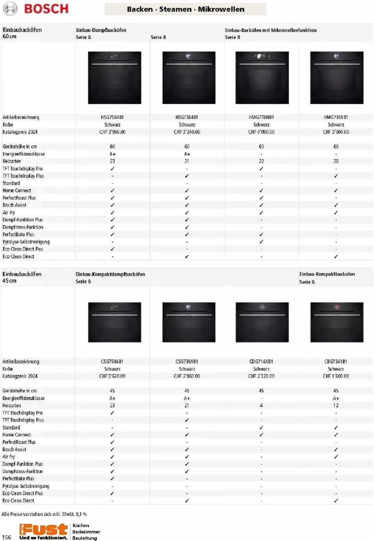 Fust Küchen- und Badezimmerprospekt von 4. März bis 31. Dezember 2024 - Prospekt seite  156