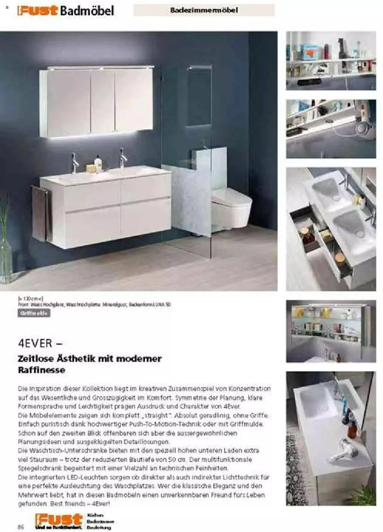 Fust Badezimmermagazin von 17. April bis 31. Dezember 2023 - Prospekt seite 86