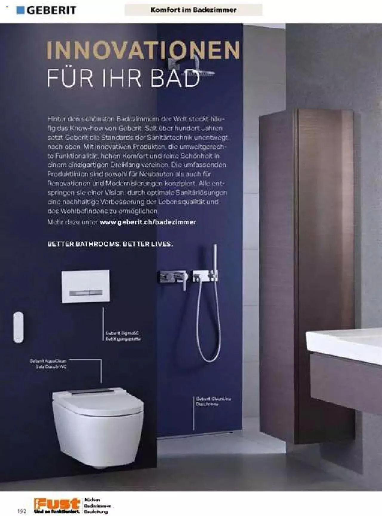 Fust Badezimmermagazin von 17. April bis 31. Dezember 2023 - Prospekt seite  192