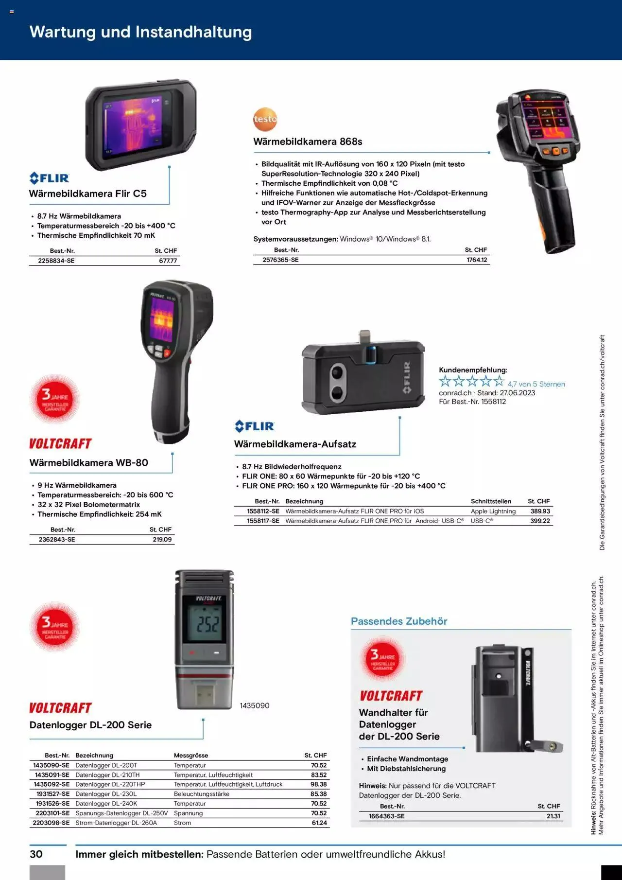 Conrad Automation und Robotik von 18. Juli bis 31. Dezember 2023 - Prospekt seite 30