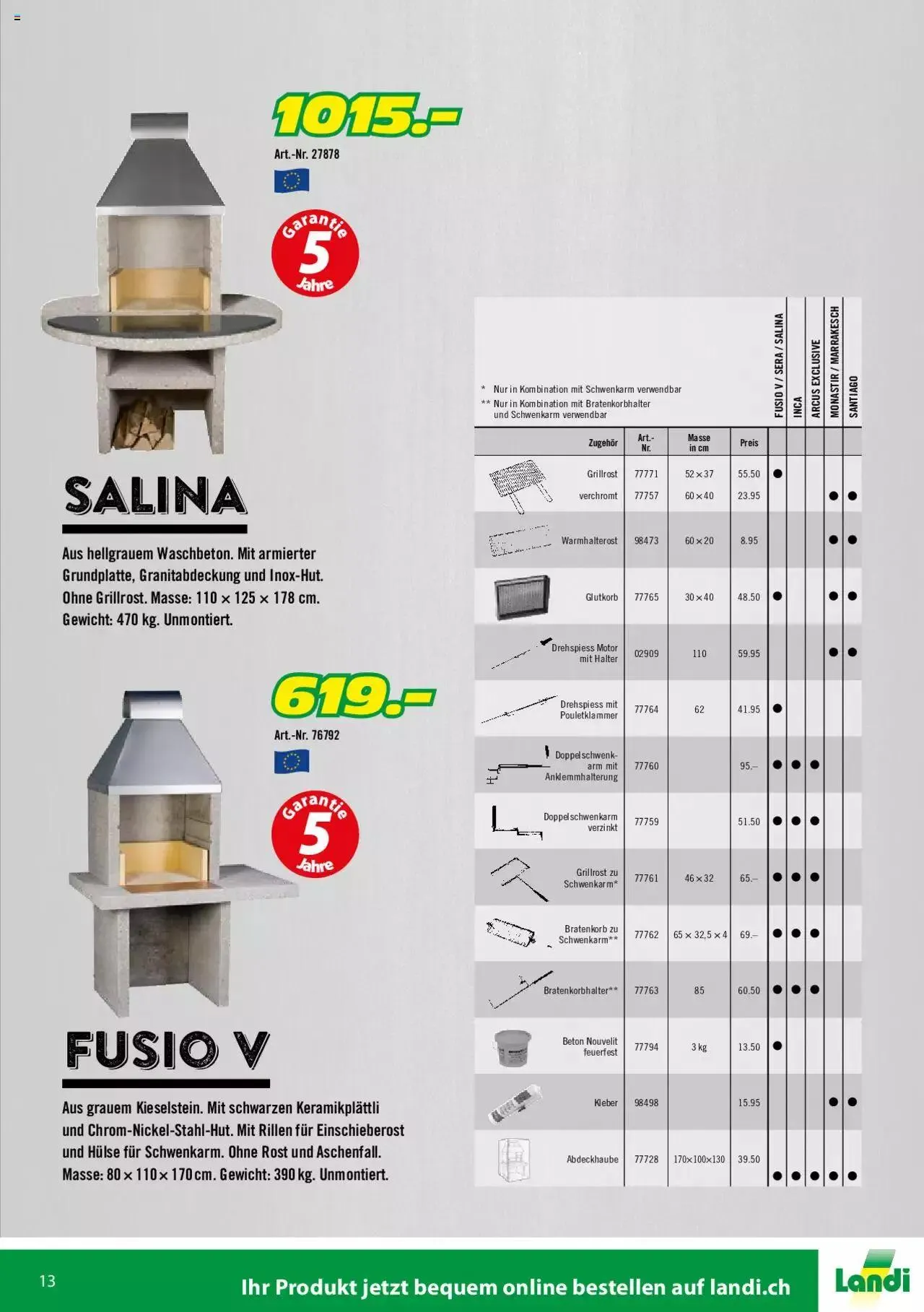 Landi - Grill 2022 von 2. Februar bis 31. Dezember 2023 - Prospekt seite 13