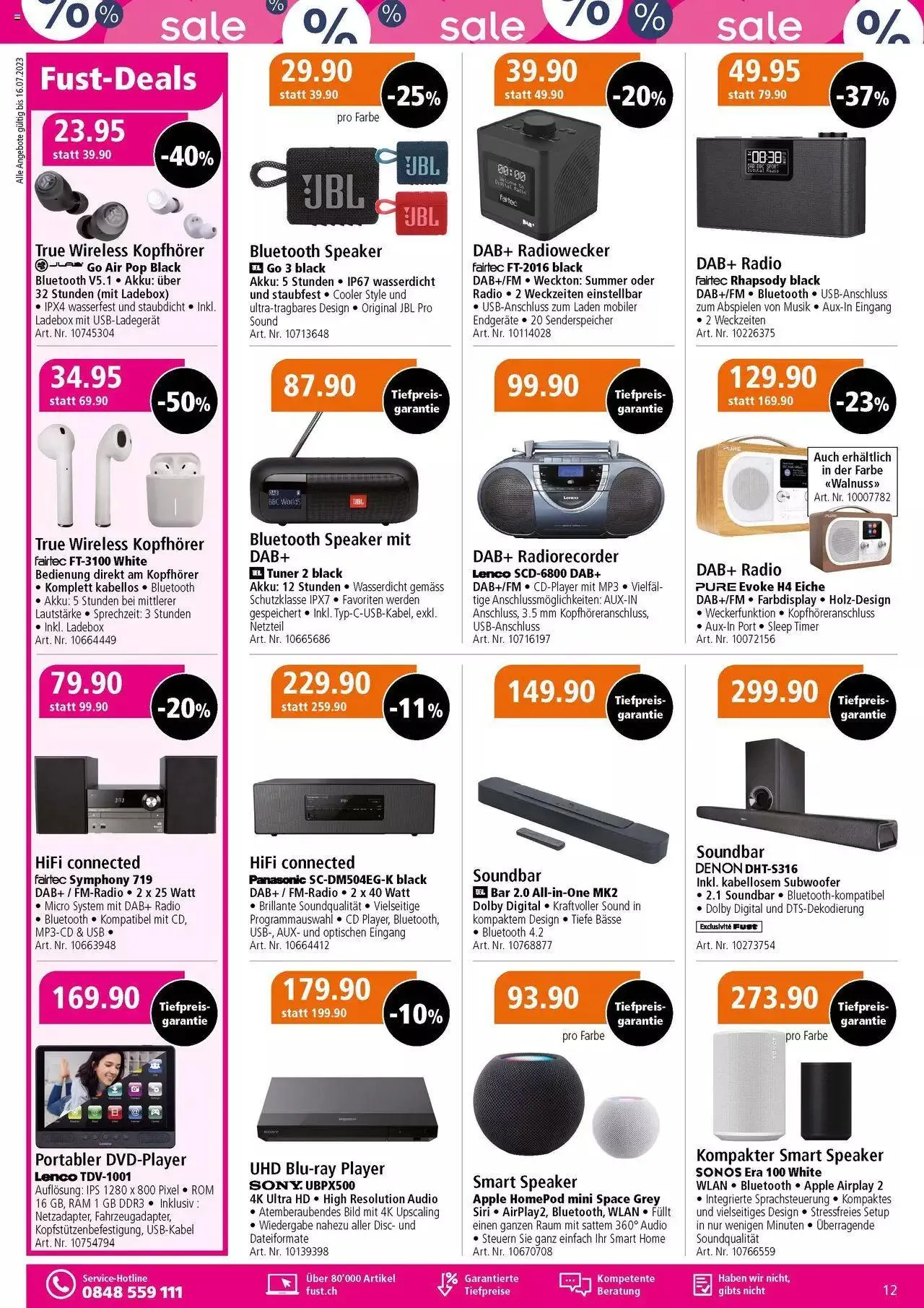 Fust Multimedia Post von 4. Juli bis 23. Juli 2023 - Prospekt seite 12