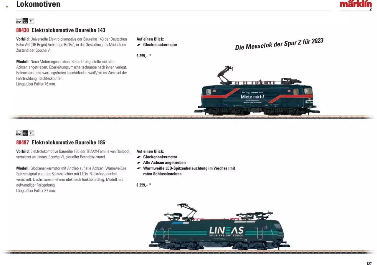 Conrad Märklin Neuheiten 2023 von 13. März bis 31. Dezember 2023 - Prospekt seite  129