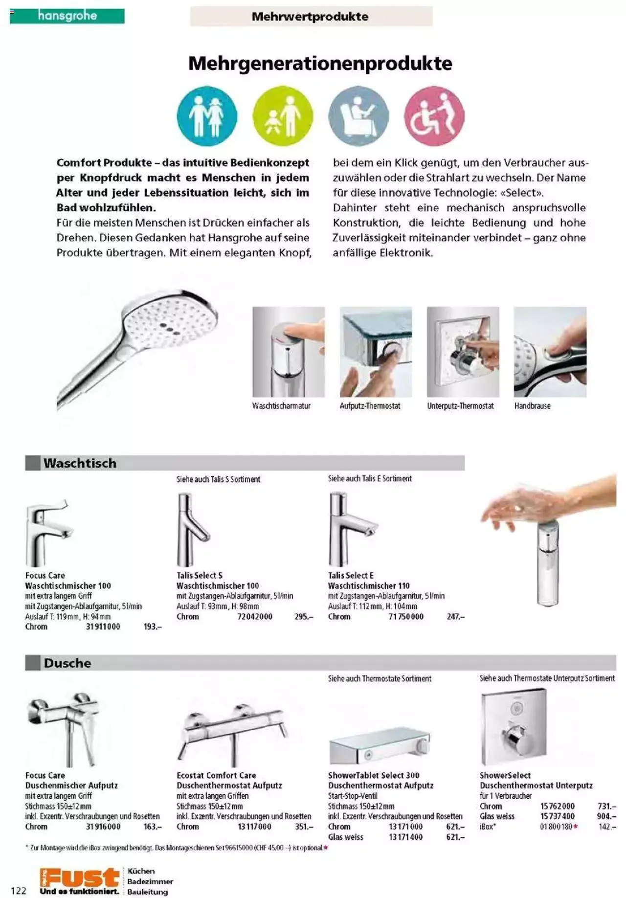 Fust Badezimmermagazin von 17. April bis 31. Dezember 2023 - Prospekt seite  122