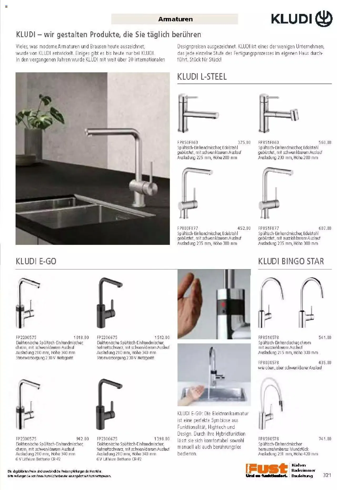 Fust Küchen- und Badezimmerprospekt von 4. März bis 31. Dezember 2024 - Prospekt seite  321