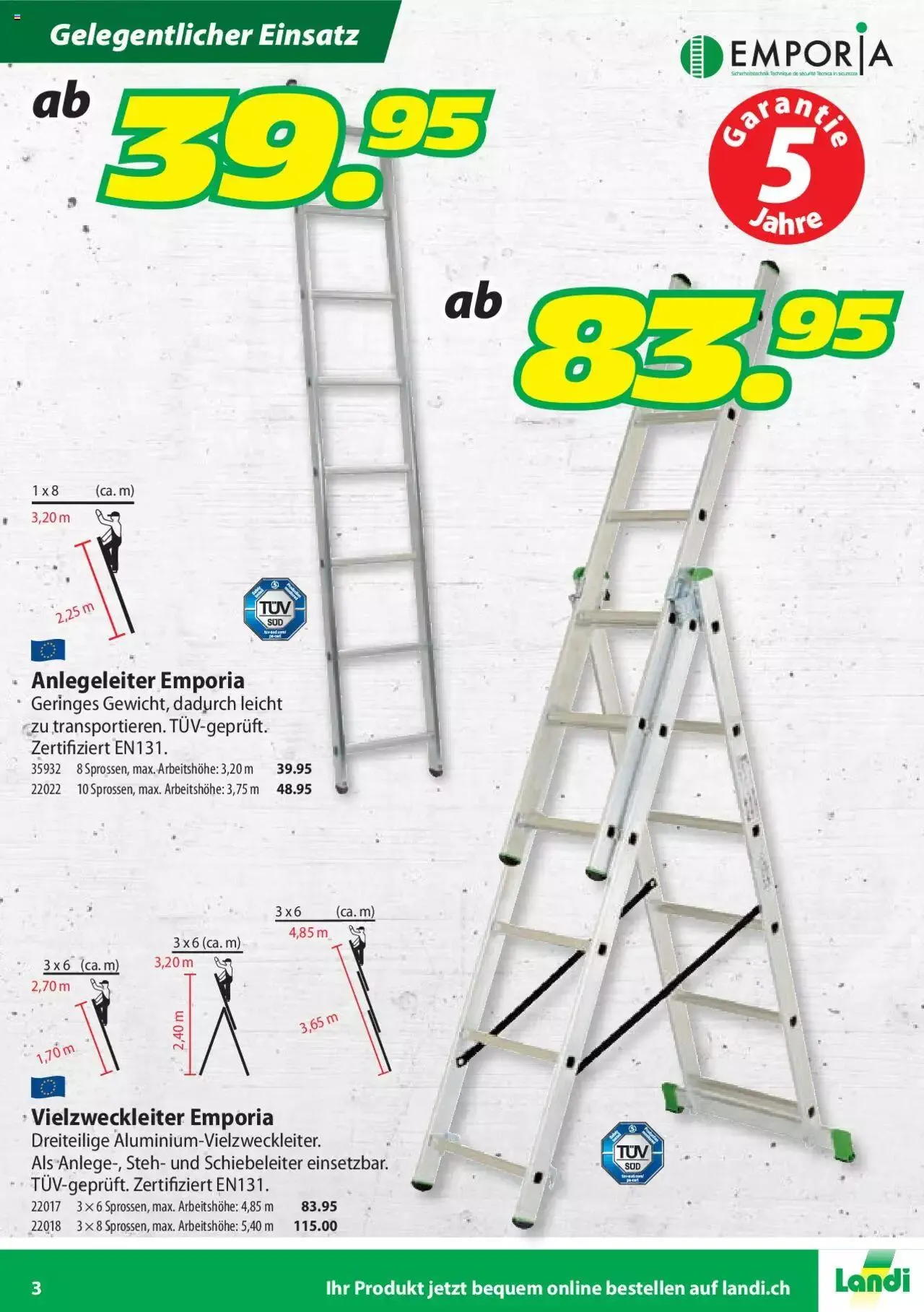Landi - Leitern 2022 von 4. Februar bis 31. Dezember 2023 - Prospekt seite 3