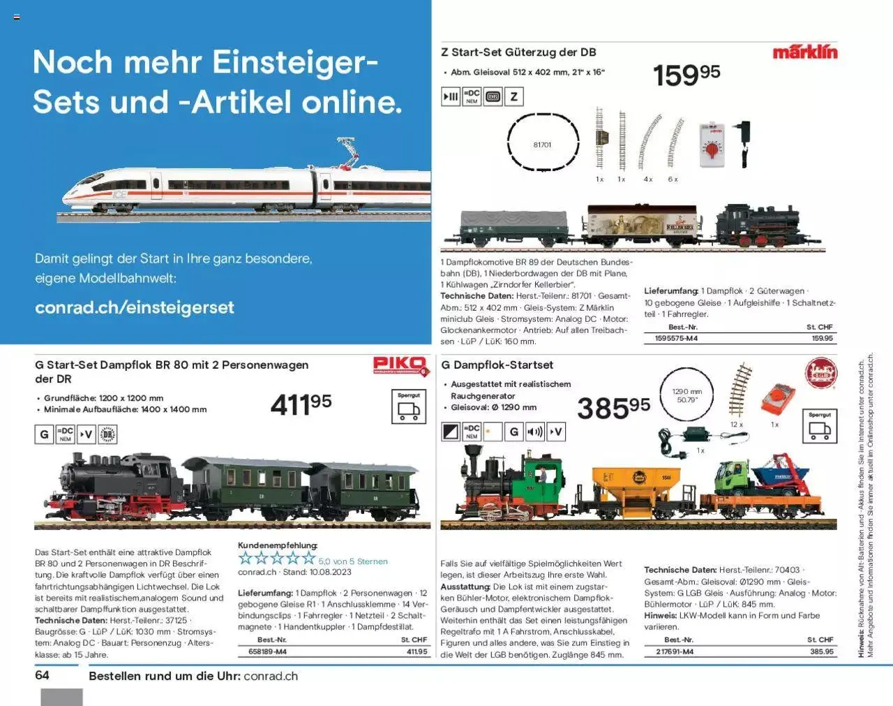 Conrad Modellbahn Katalog 2023/24 von 5. September bis 31. Dezember 2023 - Prospekt seite  66