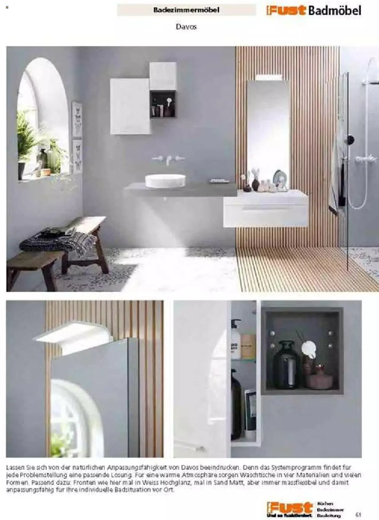 Fust Badezimmermagazin von 17. April bis 31. Dezember 2023 - Prospekt seite 61