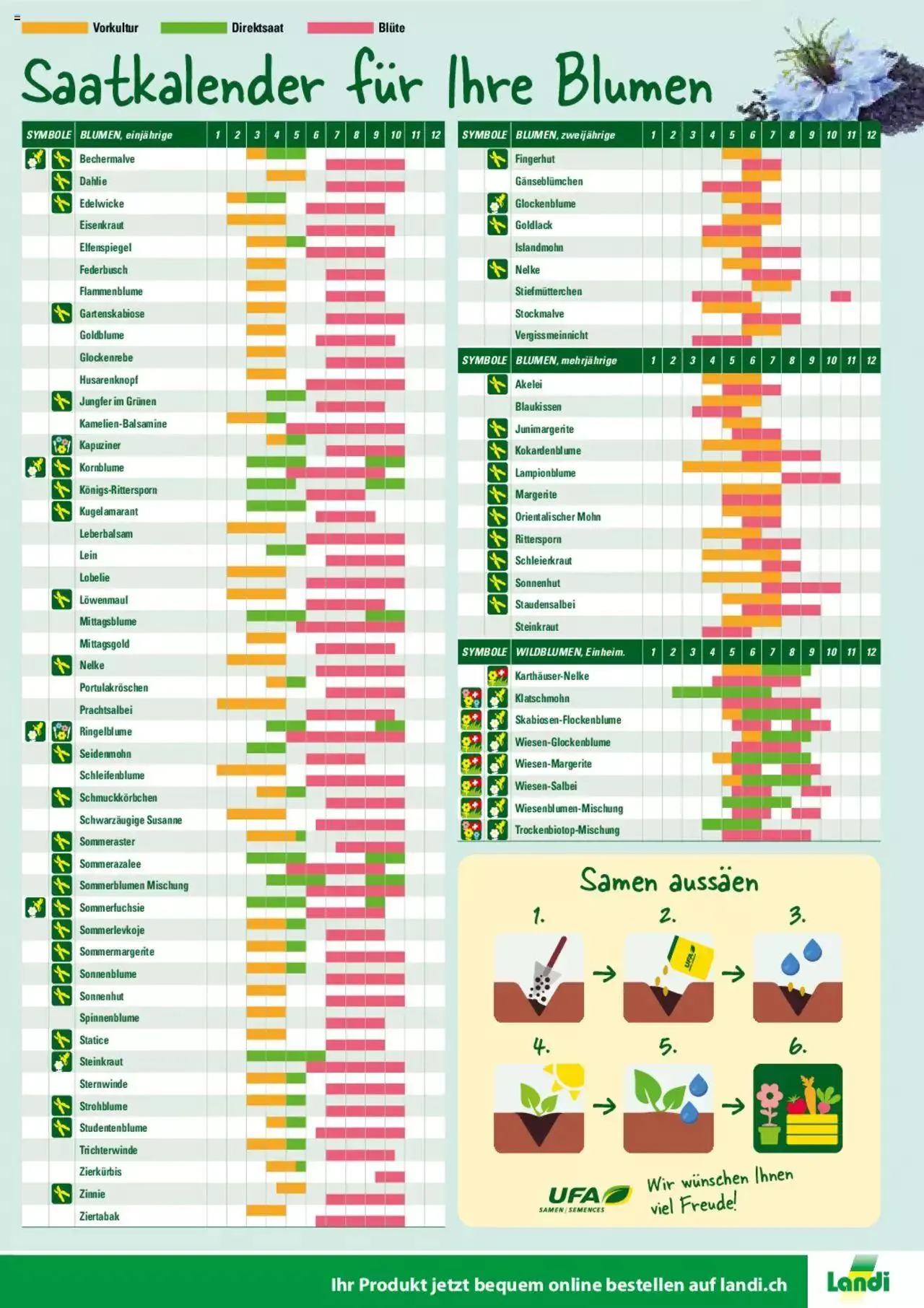 Landi Aktionen Gartensamenkatalog 2024 von 1. Januar bis 31. Dezember 2024 - Prospekt seite  17