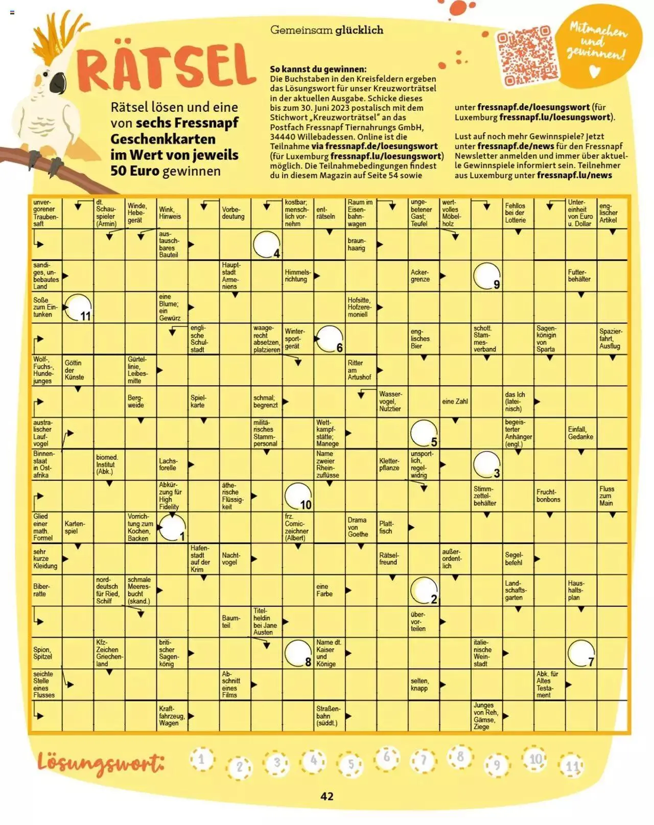 Fressnapf Magazin von 1. Mai bis 31. Dezember 2023 - Prospekt seite  42